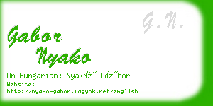 gabor nyako business card